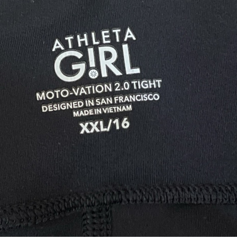 Athleta Girl Moto-VationTights Legging Pants Black Girls Kids XXL/16 - Picture 12 of 16